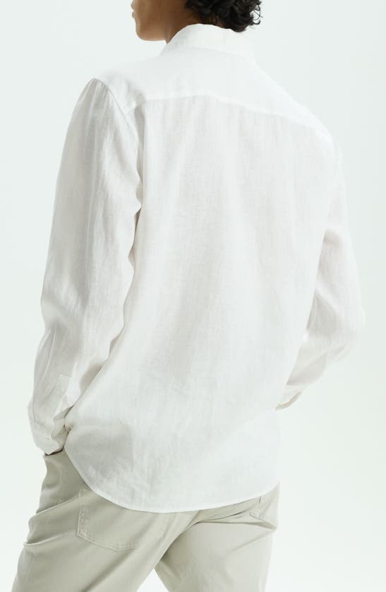 THEORY THEORY MILITARY LS.RELAXED LINEN BUTTON-UP SHIRT