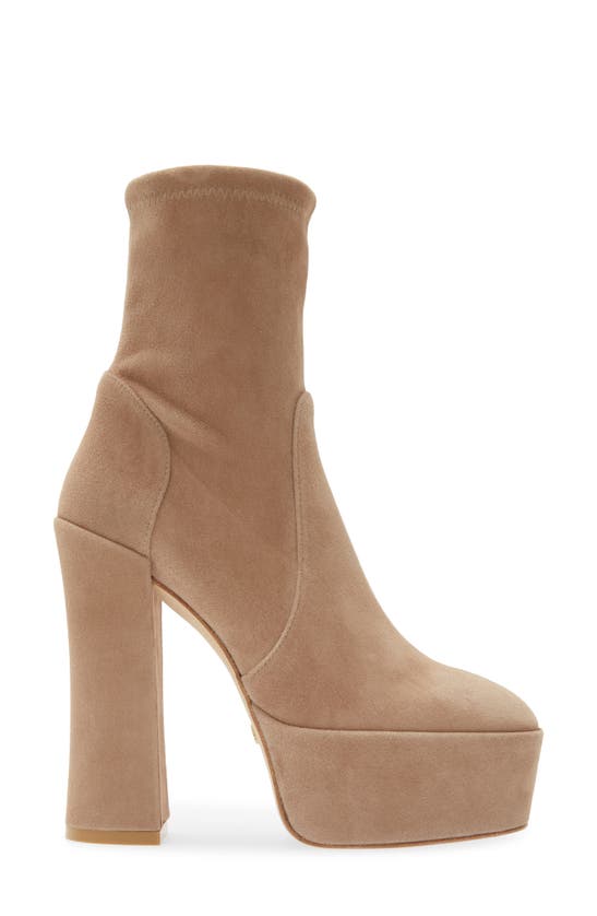 Shop Stuart Weitzman Skyhigh 145 Stuart Platform Boot In Cashmere