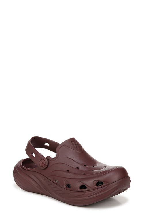 Wave RX Slingback Platform Clog in Port Wine