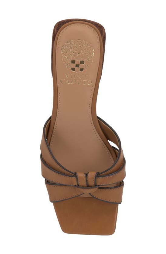 Vince Camuto Selaries Slide Sandal In Golden Walnut Root Beer