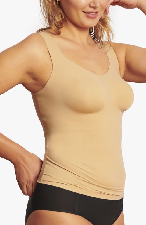 Evelyn & Bobbie Women's Neutrals Structured Scoop Bra Tank In Sand In Sand