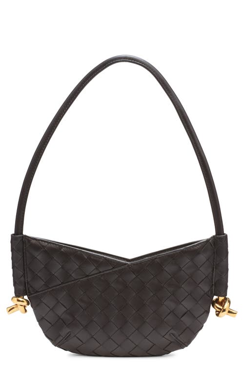 Bottega Veneta Mini Solstice Intrecciato Leather Hobo Bag in Fondant/Brass at Nordstrom