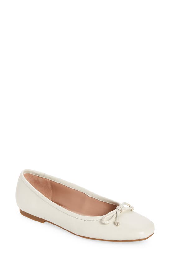 Nordstrom Leather Ballet Flat In Ivory Shell