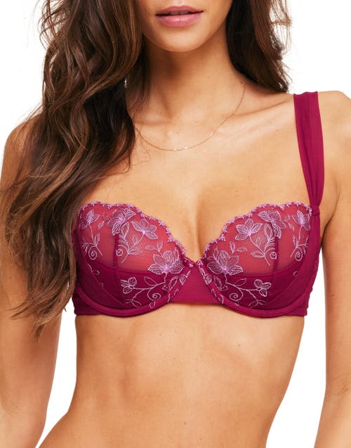 Adore Me Sofia Contour Demi Bra In Dark Red