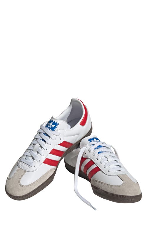 Shop Adidas Originals Adidas Samba Og Sneaker In White/better Scarlet