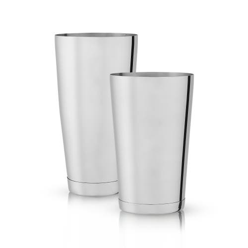 Viski Stainless Shaker Tin Set In Silver