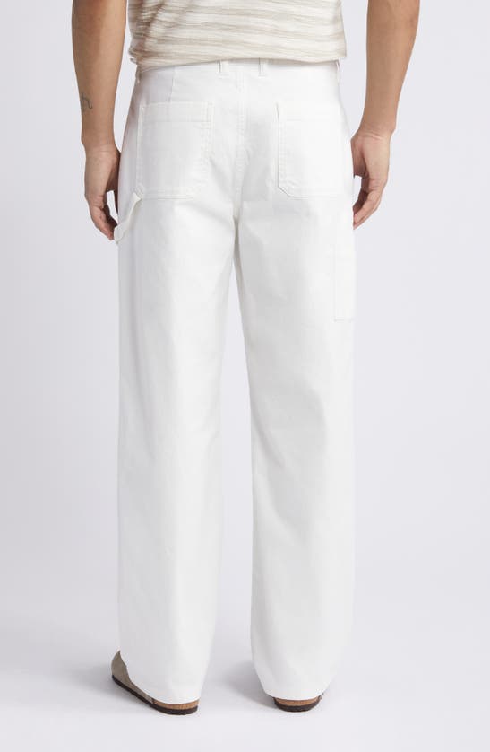 Shop Treasure & Bond Workwear Pants In Ivory Egret