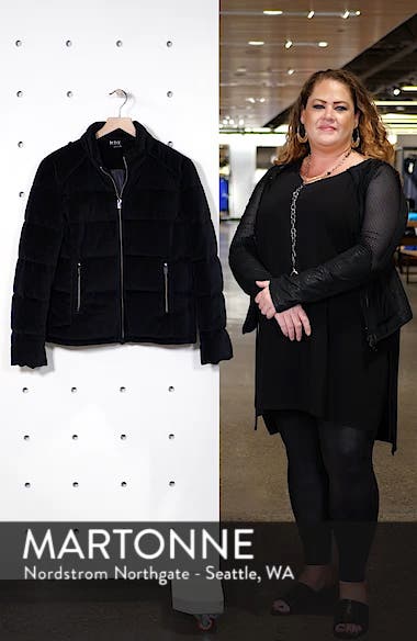 marc new york velvet puffer jacket