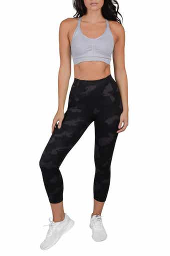 90 Degree By Reflex Women'S Cropped Tank Top With Support Inside Bra -  Black Camo - Size XS for Women