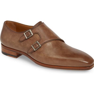 Magnanni Ezra Double Monk Strap Shoe- Beige