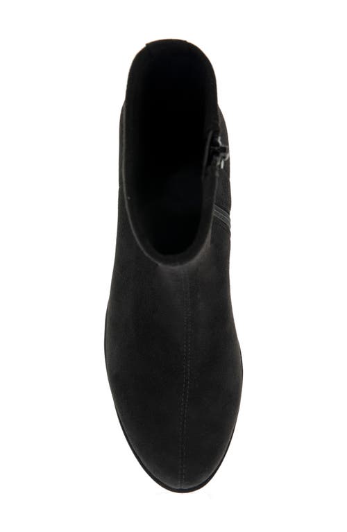 Aerosoles Binnie Wedge Bootie In Black Faux Suede