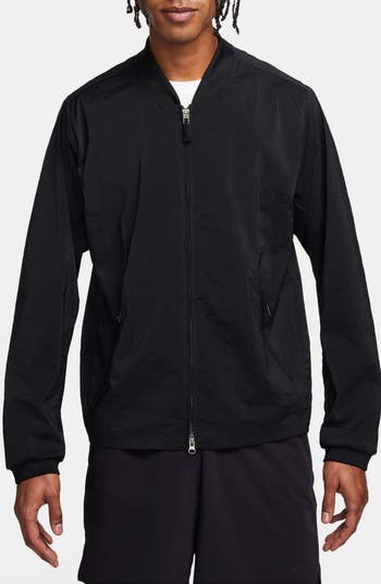 Shop Nike A.p.s. Repel Packable Bomber Jacket In Black/anthracite