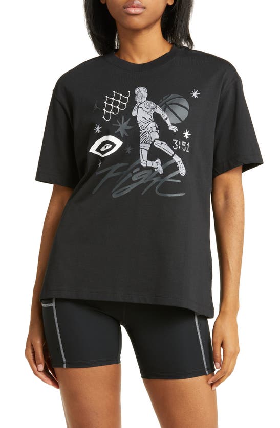 Jordan Flight Oversize Graphic Tee In Black