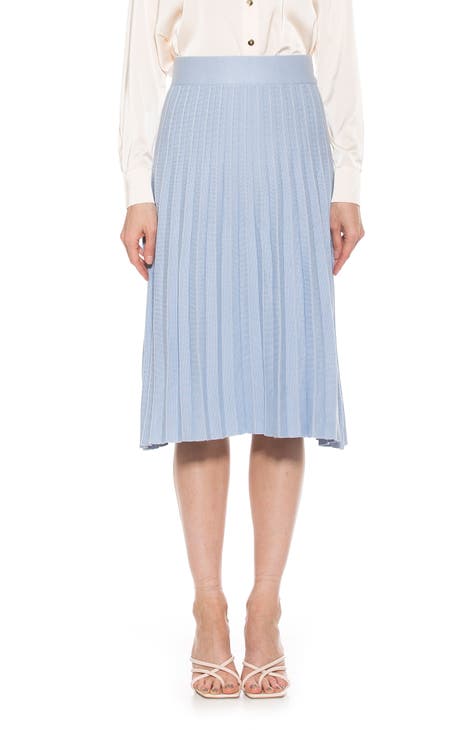 Eliza Pleated Knit Skirt