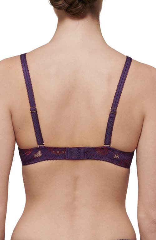 Shop Simone Perele Festive Triangle Underwire Plunge Bra In Euphoria Purple