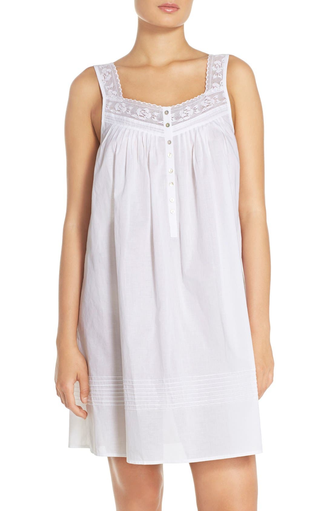 Eileen West Lace Trim Cotton Nightgown Nordstrom