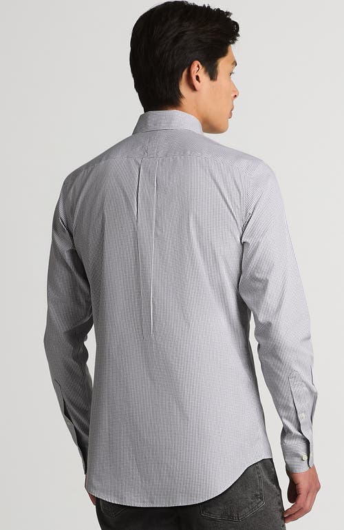 Lands' End School Uniform Tailored Fit No Iron Solid Supima Cotton Pinpoint Buttondown Collar Dress In Ultimate Gray Check