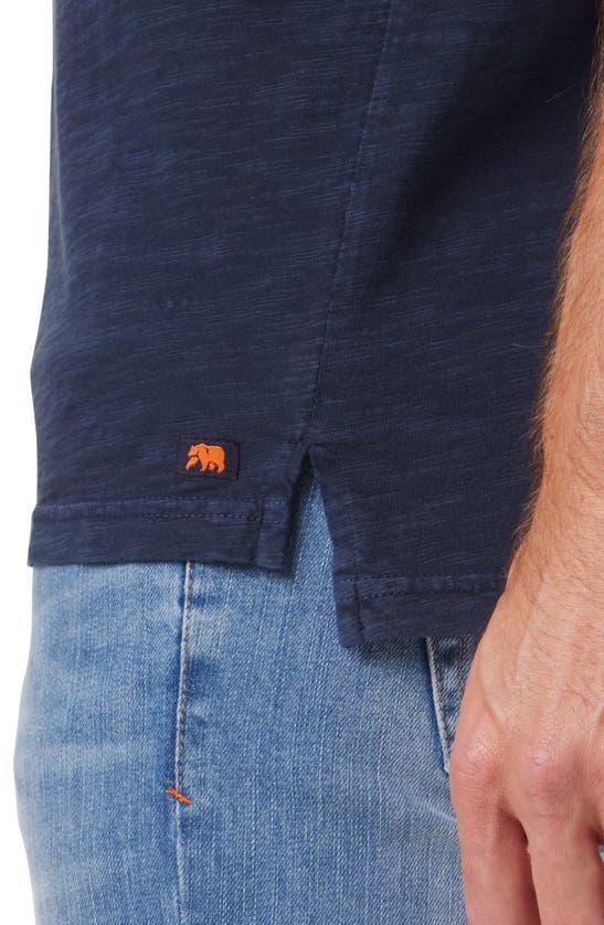 The Normal Brand Slub Pocket Polo In Navy