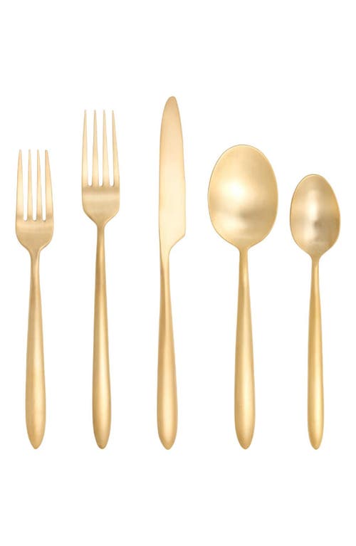 Fortessa Velo 20-Piece Stainless Steel Flatware Set in Gold at Nordstrom