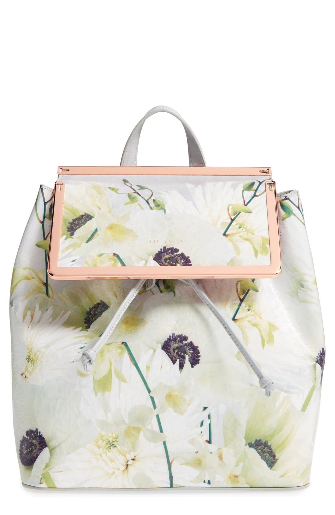 Ted Baker London 'Trinity' Floral Leather Backpack Nordstrom