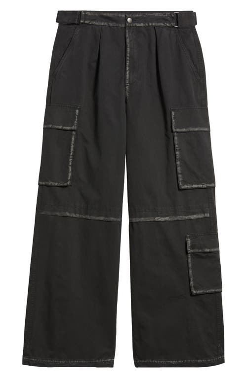 Shop Boiler Room Worn Seam Cargo Pants In Worn Black