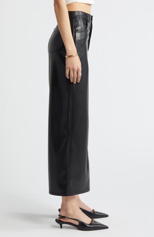 Shop Open Edit Faux Leather Maxi Skirt In Black