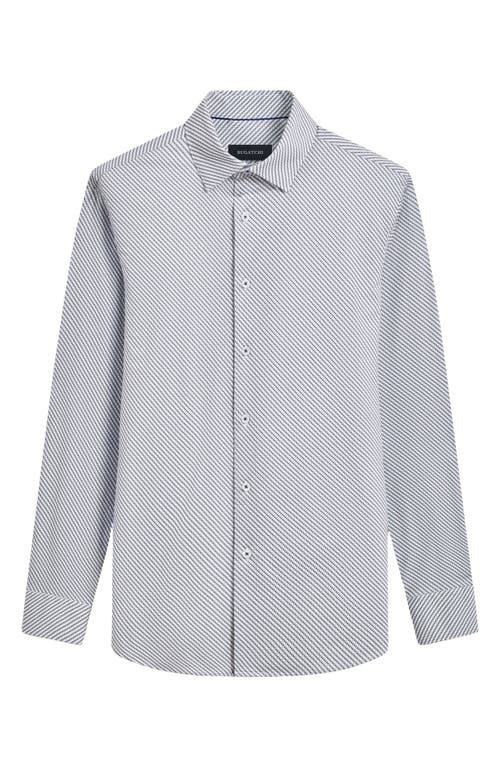 Shop Bugatchi James Ooohcotton® Geo Print Button-up Shirt In Riviera