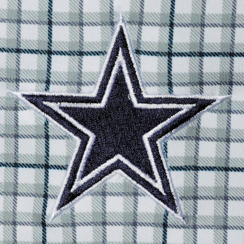 ANTIGUA ANTIGUA GRAY/NAVY DALLAS COWBOYS DELIVER BUTTON-DOWN POLO