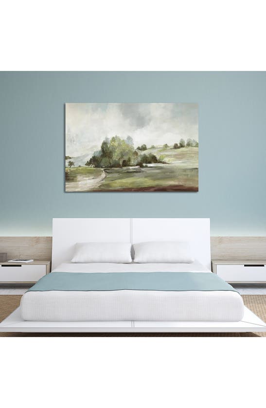 Shop Icanvas 'green Country Road' By Allison Pearce Canvas Artwork In White Multi