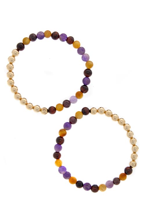 The Healer’s Collection The Healer's Collection N19 Anxiety Free Set of 2 Healer's Bracelets in Yellow Gold
