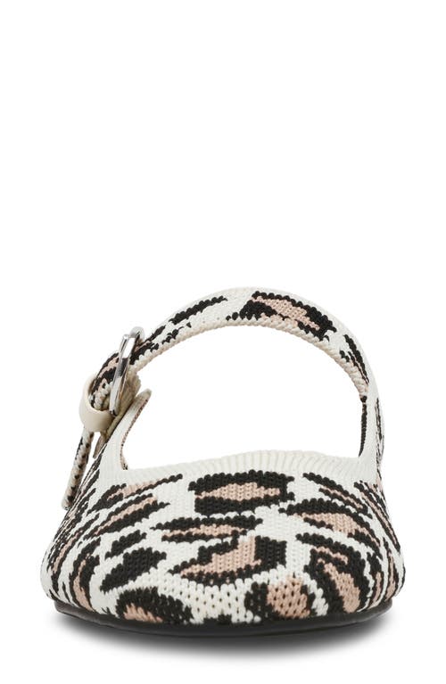 Steven New York Ingrid Mary Jane Mule In White Multi/leopard
