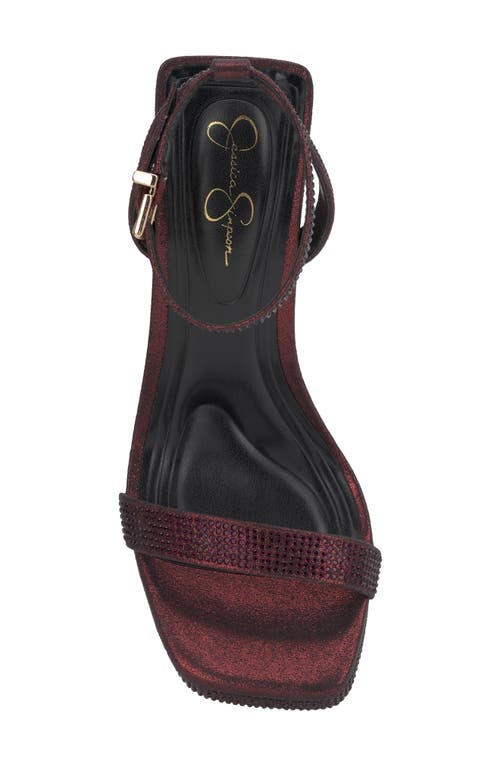 Shop Jessica Simpson Adonia Ankle Strap Platform Sandal In Oxblood