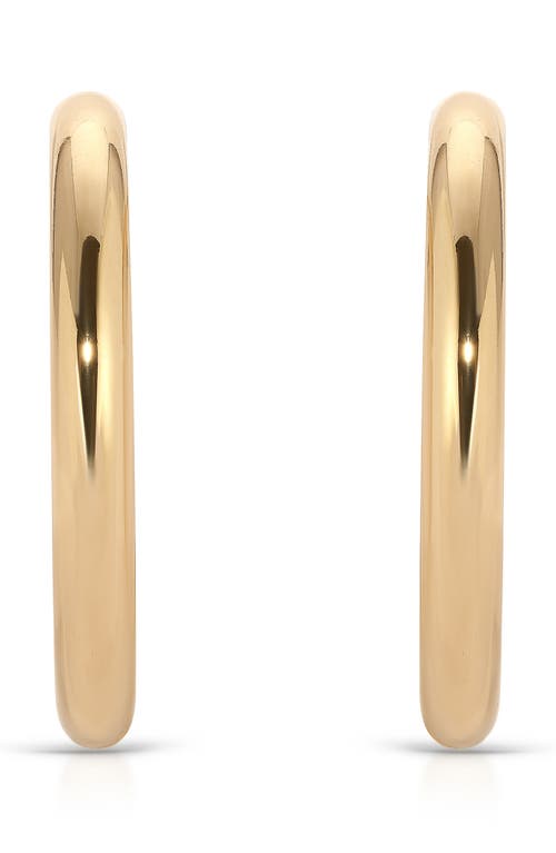 Ettika Large Thick Classic Hoop Earrings In Gold