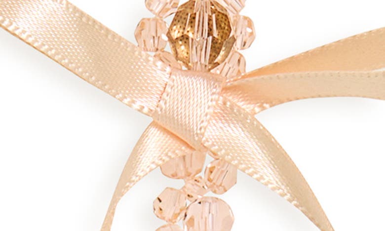 Shop Simone Rocha Bow Ribbon Beaded Drop Earrings In Light Rose Pink