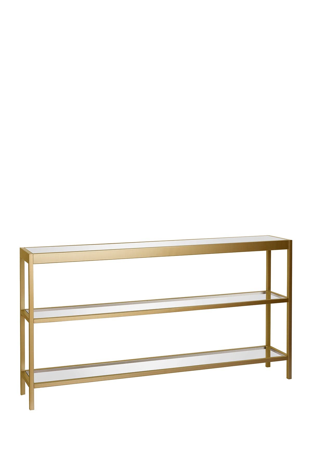 Addison And Lane Alexis 55" Brass Finish Console Table