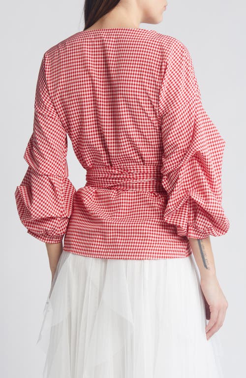 NIKKI LUND NIKKI LUND ANNA TIE WAIST WRAP TOP 