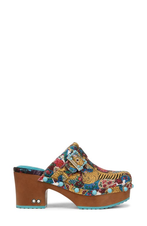 Shop Dr. Scholl's Original Collection Joy Tapestry Platform Clog In Tiger Print