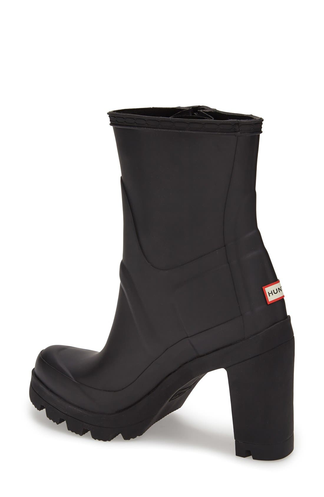 hunter high heel rain boots