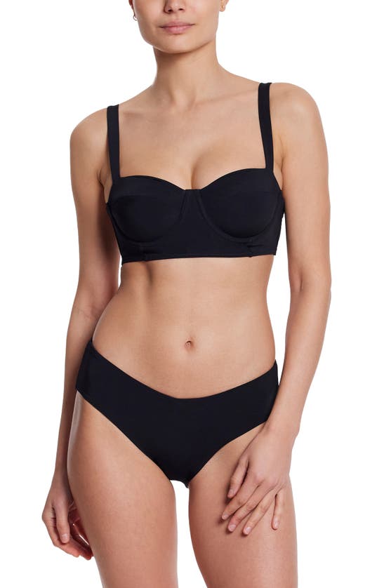 Shop Hanky Panky Balconette Bikini Top In Black