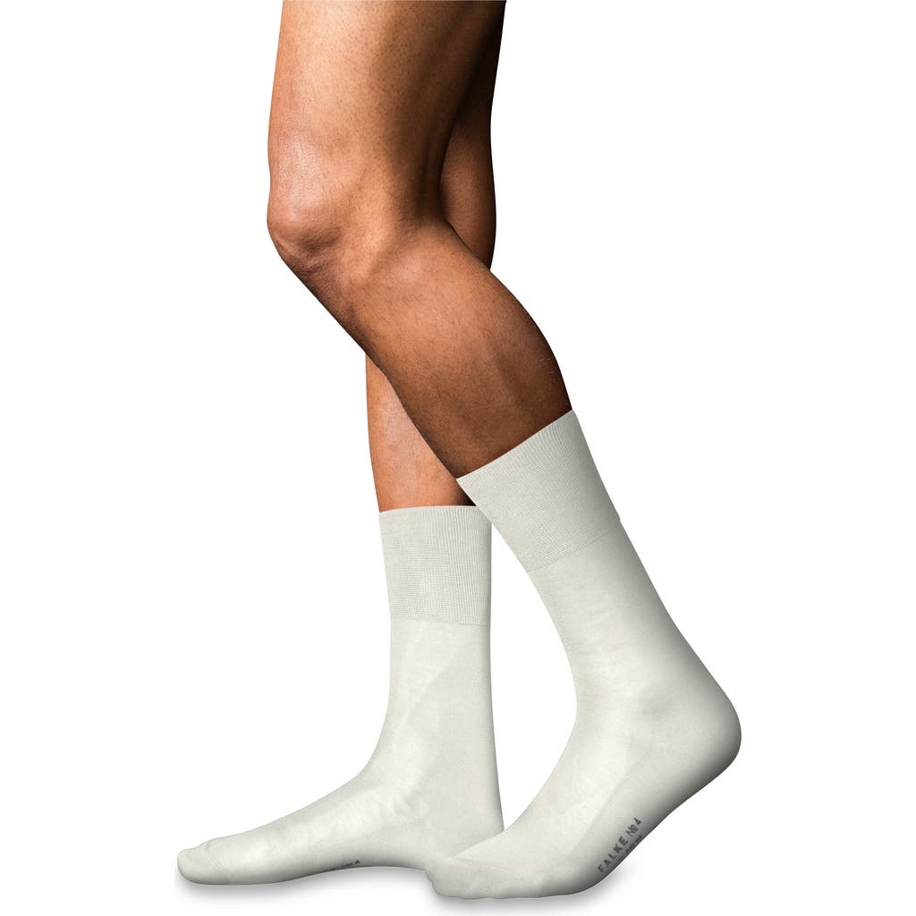 Falke No. 4 Silk Blend Socks In Off White