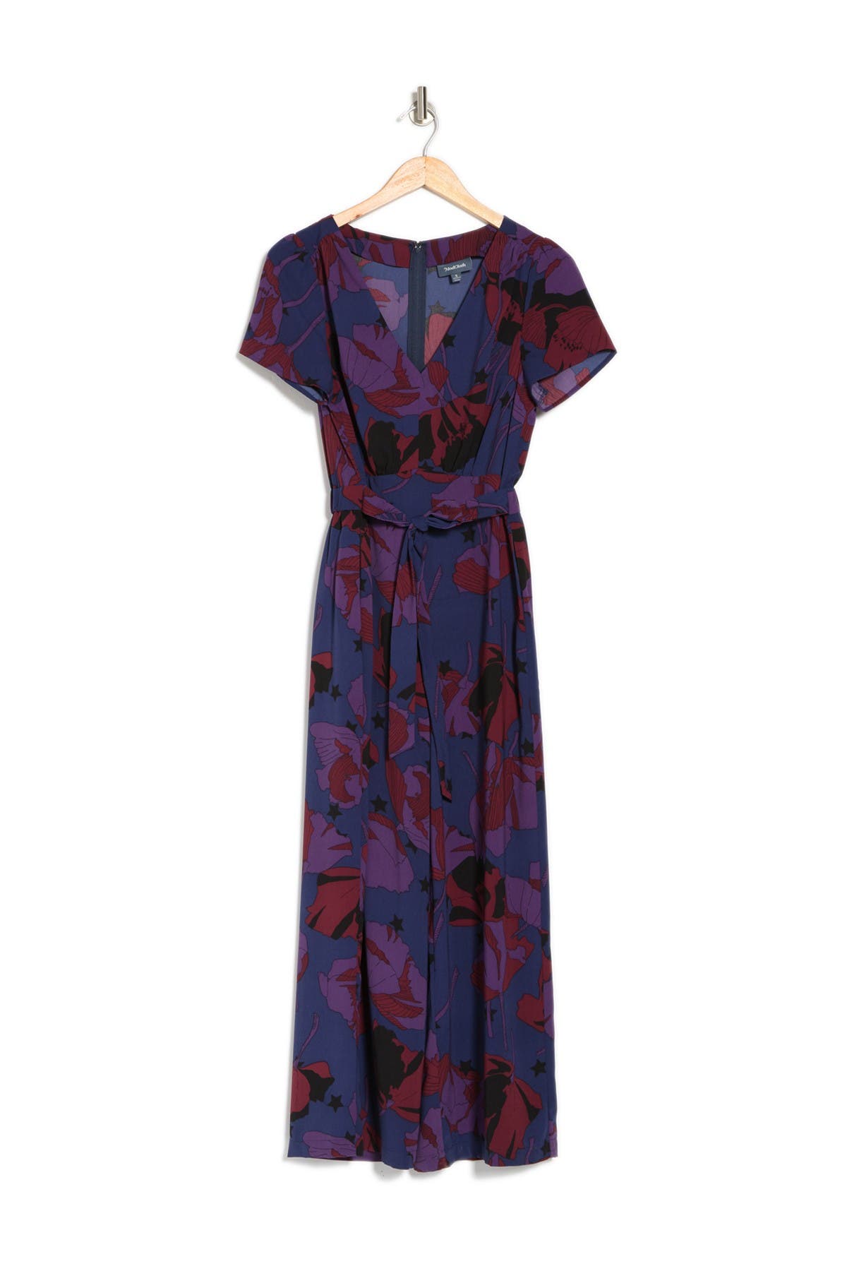 Modcloth Aiming Higher Floral Jumpsuit In Navy