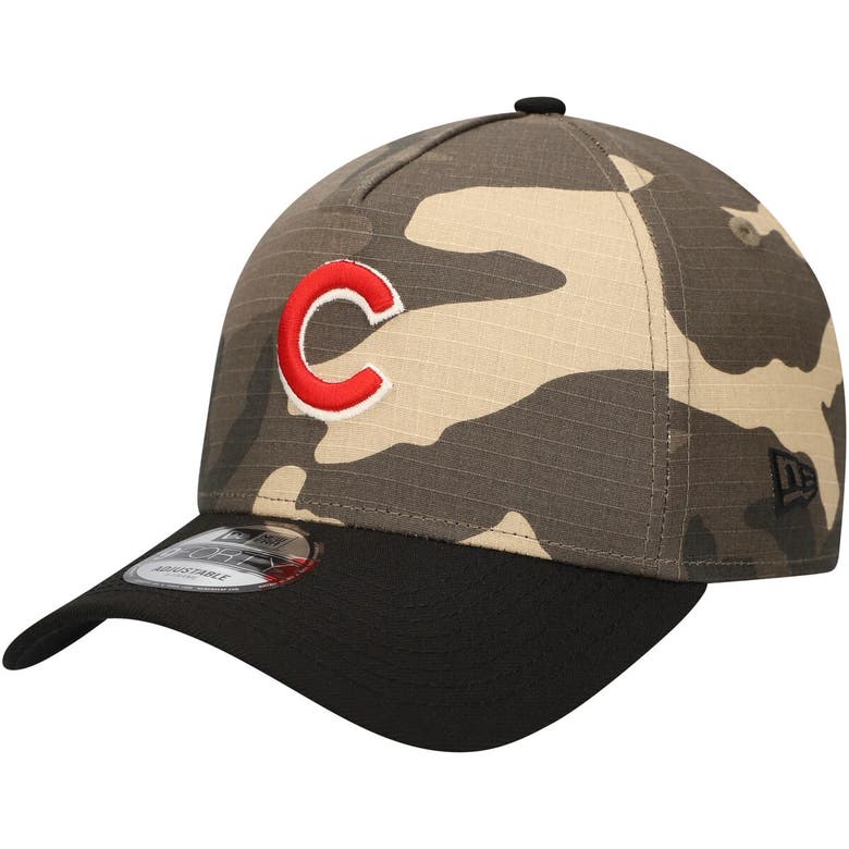Shop New Era Chicago Cubs Camo Crown A-frame 9forty Adjustable Hat