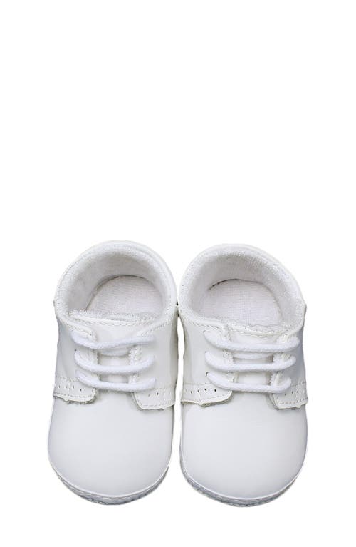 Little Things Mean a Lot Leather Crib Shoe White at Nordstrom,