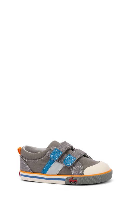 Shop See Kai Run Russell Sneaker In Gray Denim/blue