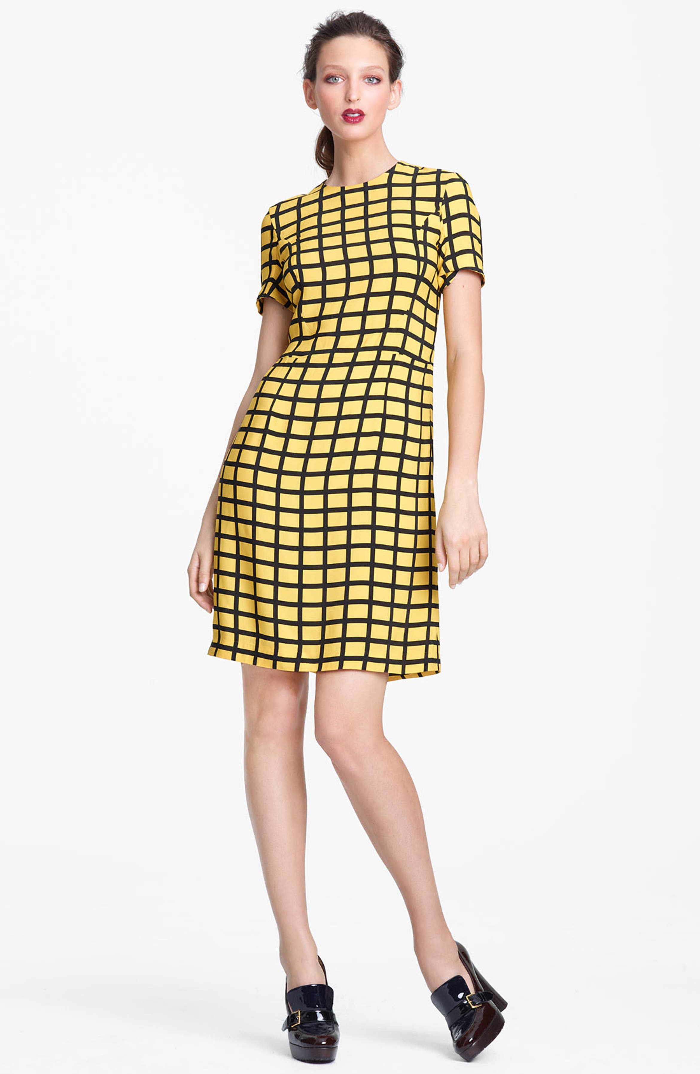 Marni Edition Grid Print Woven Dress | Nordstrom