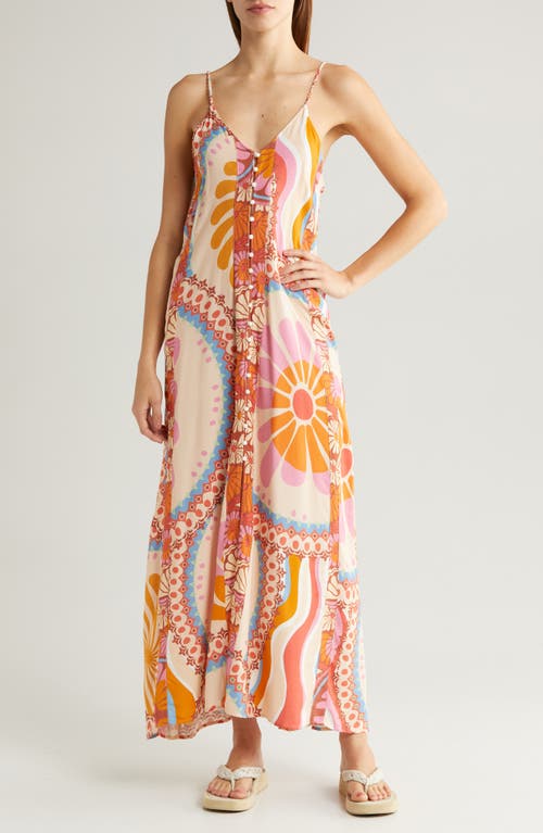 Maaji Sun Stampa Oasis Cover-Up Dress Beige at Nordstrom,
