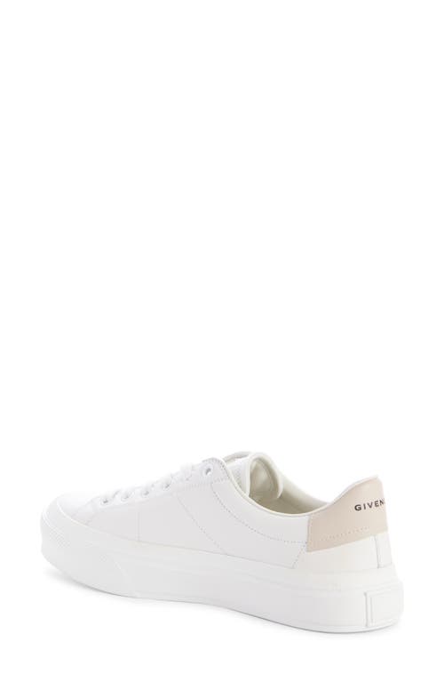 Shop Givenchy City Sport Lace-up Sneaker In White/beige