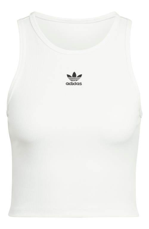 Shop Adidas Originals Essentials Rib Tank In Cloud White