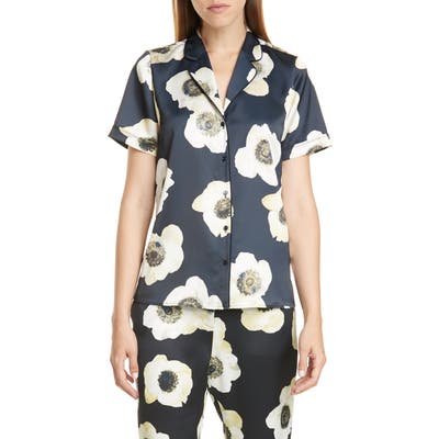 Hugo Eneria Satin Pajama Top, Blue