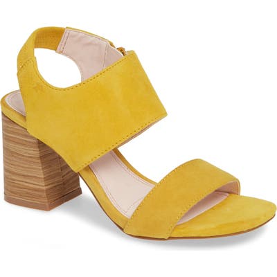 Kensie Elianna Block Heel Sandal- Yellow
